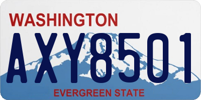 WA license plate AXY8501
