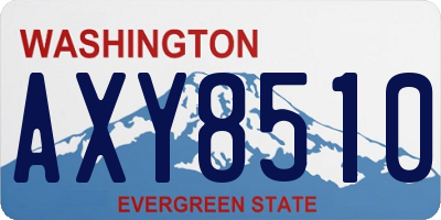 WA license plate AXY8510