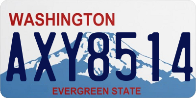 WA license plate AXY8514