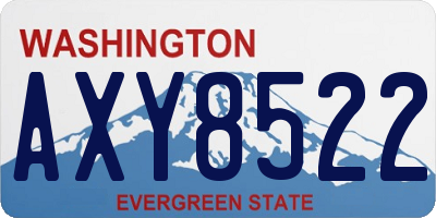 WA license plate AXY8522
