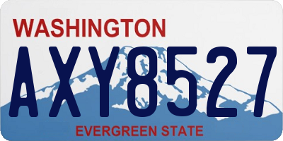 WA license plate AXY8527