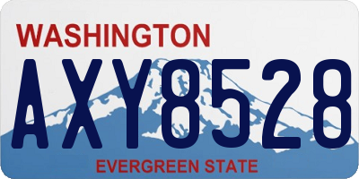 WA license plate AXY8528