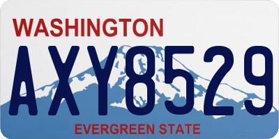 WA license plate AXY8529
