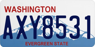WA license plate AXY8531