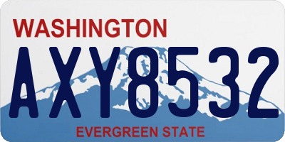 WA license plate AXY8532