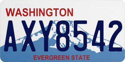 WA license plate AXY8542