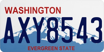 WA license plate AXY8543