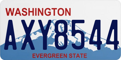 WA license plate AXY8544