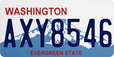 WA license plate AXY8546