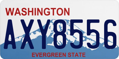 WA license plate AXY8556