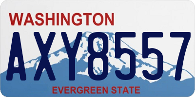 WA license plate AXY8557