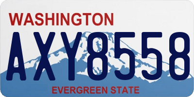 WA license plate AXY8558
