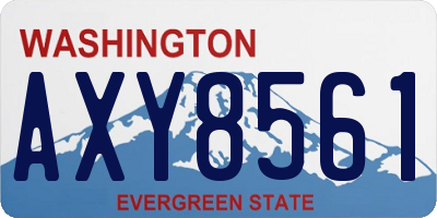 WA license plate AXY8561