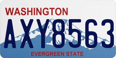 WA license plate AXY8563