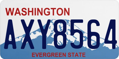 WA license plate AXY8564