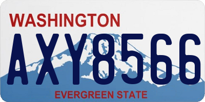 WA license plate AXY8566