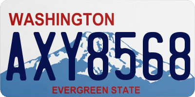 WA license plate AXY8568