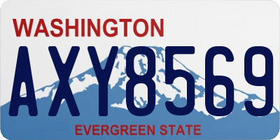 WA license plate AXY8569