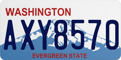 WA license plate AXY8570
