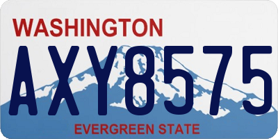 WA license plate AXY8575