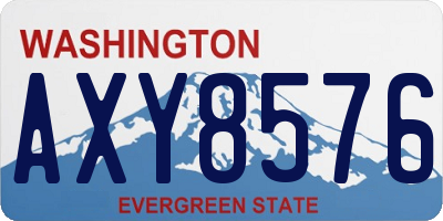 WA license plate AXY8576