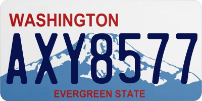 WA license plate AXY8577