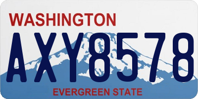 WA license plate AXY8578