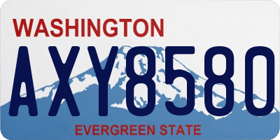 WA license plate AXY8580