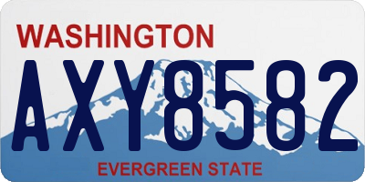 WA license plate AXY8582