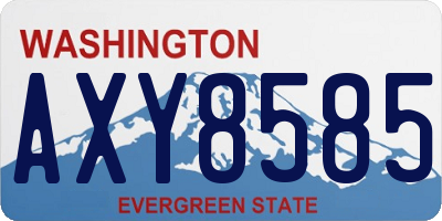 WA license plate AXY8585