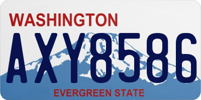 WA license plate AXY8586