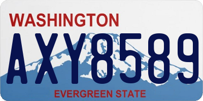 WA license plate AXY8589