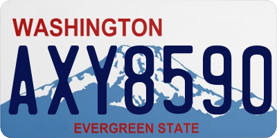 WA license plate AXY8590