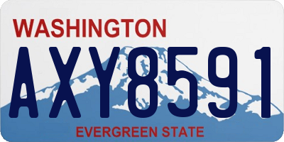 WA license plate AXY8591