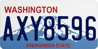 WA license plate AXY8596