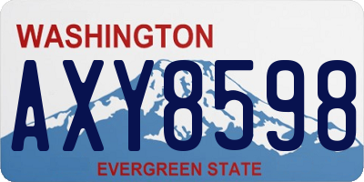 WA license plate AXY8598