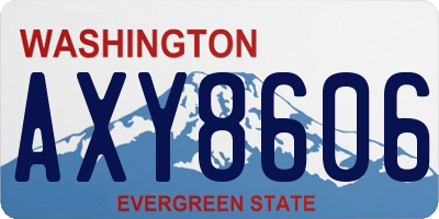 WA license plate AXY8606