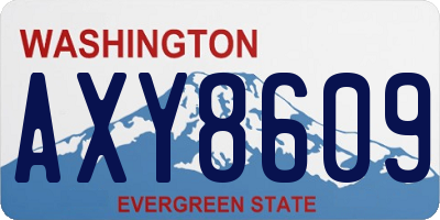 WA license plate AXY8609