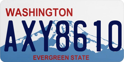 WA license plate AXY8610