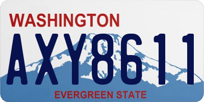 WA license plate AXY8611