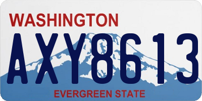 WA license plate AXY8613