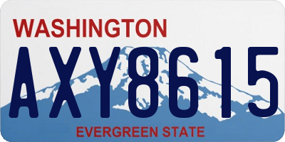 WA license plate AXY8615
