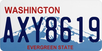 WA license plate AXY8619