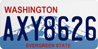 WA license plate AXY8626