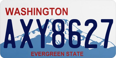 WA license plate AXY8627