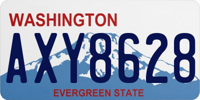 WA license plate AXY8628