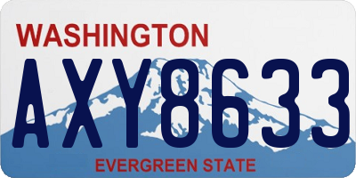 WA license plate AXY8633