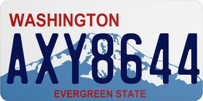 WA license plate AXY8644
