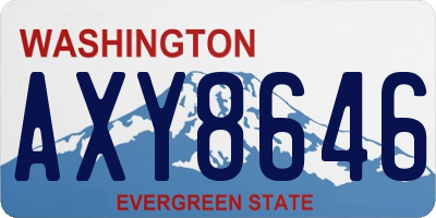 WA license plate AXY8646