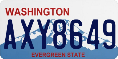 WA license plate AXY8649